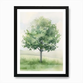 Boxwood Tree Atmospheric Watercolour Painting 3 Poster