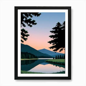 Sunset In The Mountains Art Print