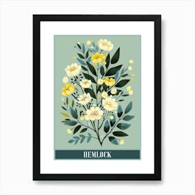 Hemlock Tree Flat Illustration 1 Poster Art Print