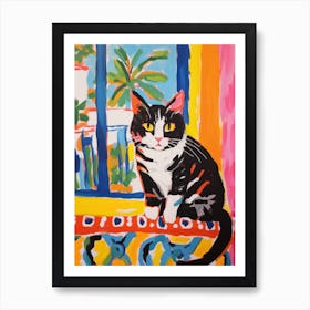 Painting Of A Cat In Djerba Tunisia 3 Art Print