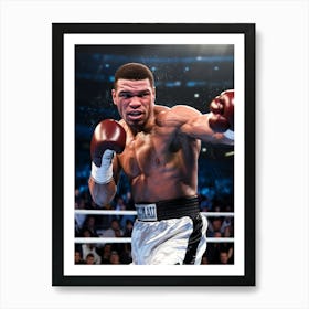 Boxer In Action Art Print