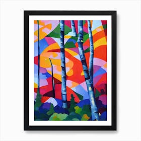 Largetooth Aspen Tree Cubist 1 Art Print