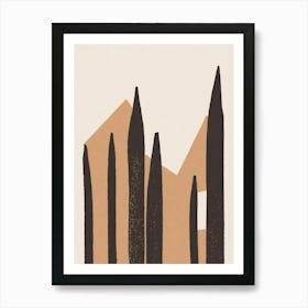Cypresses Minimalism Art Print