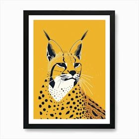 Yellow Bobcat 4 Art Print