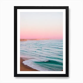 Watergate Bay Beach, Cornwall Pink Photography  Art Print