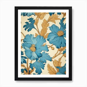 Blue Flowers Art Art Print