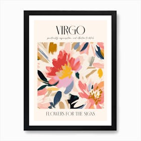 Flowers For The Signs Virgo 1 Zodiac Sign Art Print