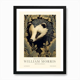 William Morris London Exhibition Poster Badger Art Print Art Print