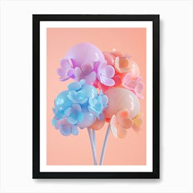 Dreamy Inflatable Flowers Hydrangea 3 Art Print