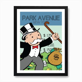 Park Avenue Monopoly New York Art Print