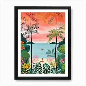 Miami Beach, Florida, Matisse And Rousseau Style 7 Art Print
