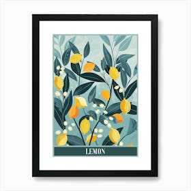 Lemon Tree Flat Illustration 6 Poster Art Print