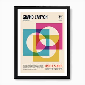 Grand Canyon National Park Retro Travel Print Art Print