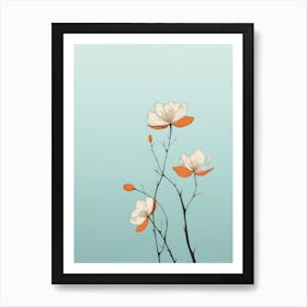 Asian Flowers Art Print