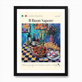 Il Buon Sapore Trattoria Italian Poster Food Kitchen Art Print