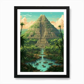 Pyramids Of Giza Highly Detailed Pixel Art Retro Ae 67494898 71cf 4a24 9515 5e476e8e7abc 0 Art Print