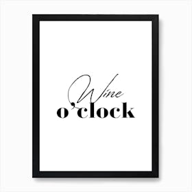 Wine O'Clock Art Print