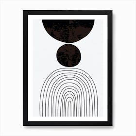 Black And White Abstract Painting Art Print