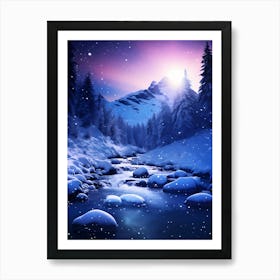 Snowy Landscape Art Print