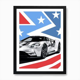 Ford Gt Usa Art Print