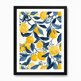 Lemons On A Branch 17 Art Print