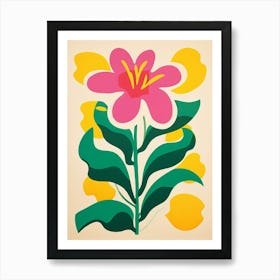 Cut Out Style Flower Art Lily 6 Art Print