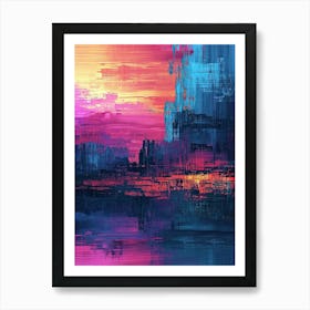 Abstract Painting 56| Pixel Art Series Art Print