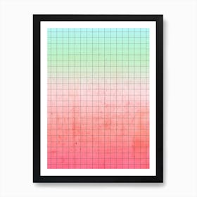 Watermelon Geometry Art Print