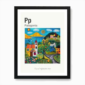 Kids Travel Alphabet  Patagonia 1 Art Print