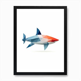 Minimalist Shark Shape 4 Art Print