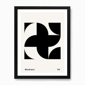 Geometric Bauhaus Poster B&W 50 Art Print