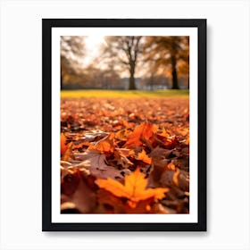 Autumn Leaves On The Ground 4 Art Print