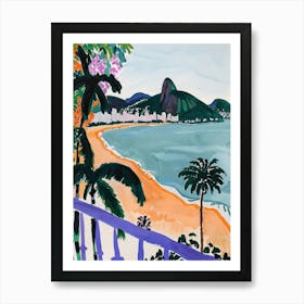 Travel Poster Happy Places Rio De Janeiro 1 Art Print