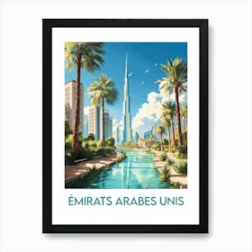 Affiche de voyage Émirats Arabes Unis Art Print