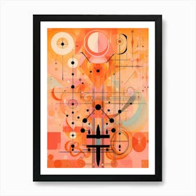 Energy And Vibrations Abstract Geometric 2 Art Print