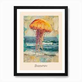 Jellyfish Vintage Collage 1 Art Print