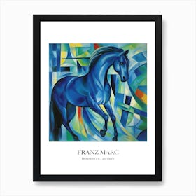 Franz Marc Inspired Horses Blue Horse Collection Painting 2 Art Print