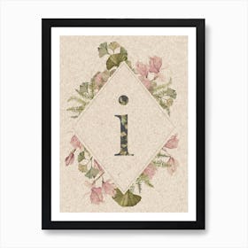 Floral Monogram I Art Print