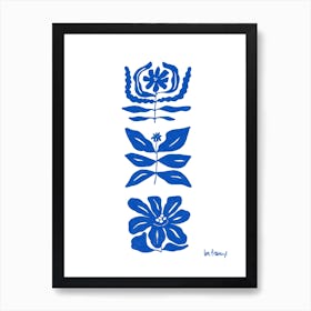 Blue Flower Collection 9 Art Print