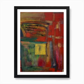 Bedroom Wall Art, Abstract with Warm Autumnal Colors Art Print