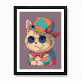 Cat In Hat 5 Art Print