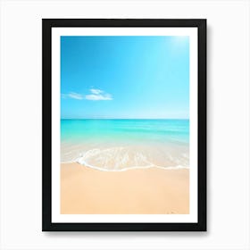 A Tranquil Beach With Golden Sand Clear Turquoise View 5 Poster