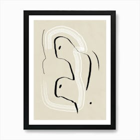 Abstract nude Art Print