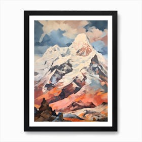 Kangchenjunga Nepal India 2 Mountain Painting Art Print