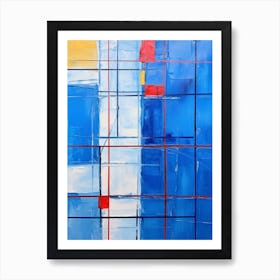 Mondrian Abstract Geometric Illustration 9 Art Print