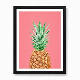 Pineapple In Pink Art Print