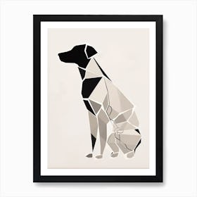 Dog Line Art Abstract 3 Art Print
