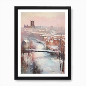 Dreamy Winter Painting Durham United Kingdom 3 Art Print