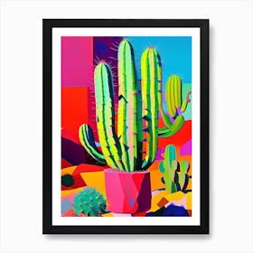 Rebutia Cactus Modern Abstract Pop 2 Art Print