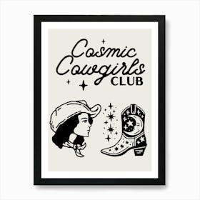 Cosmic Cowgirls Club 2 Art Print